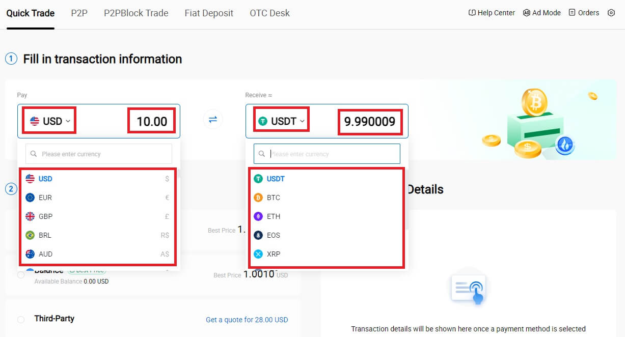 Kako kupiti Crypto na HTX-u Kako kupiti Crypto na HTX-u