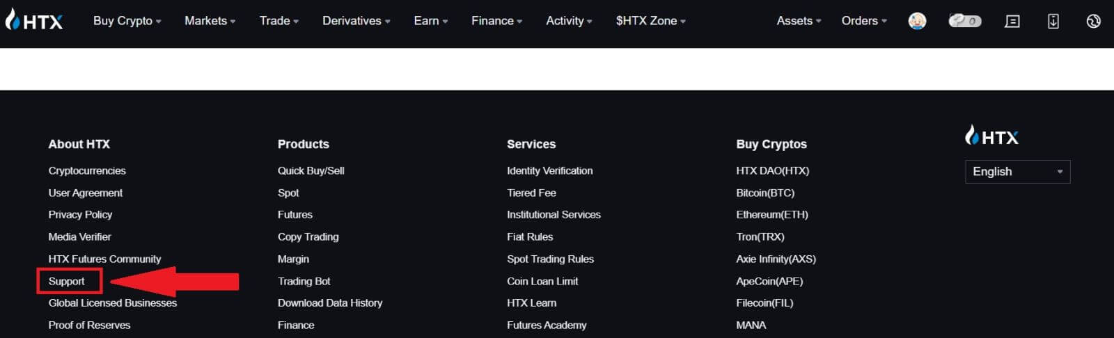Si të kontaktoni mbështetjen e HTX Si të kontaktoni mbështetjen e HTX
