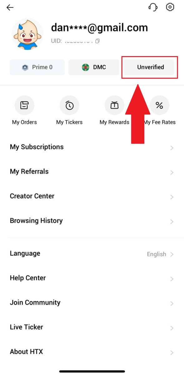 Giunsa ang Pagparehistro ug Pag-verify sa Account sa HTX Giunsa ang Pagparehistro ug Pag-verify sa Account sa HTX